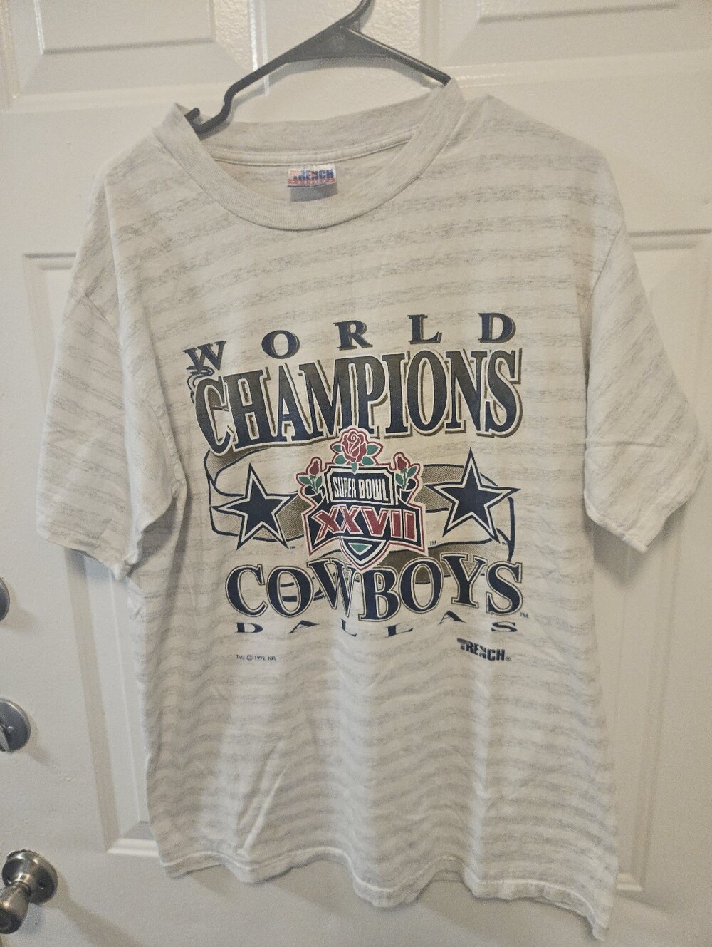 Vtg 1992 Cowboys World Champions Tshirt